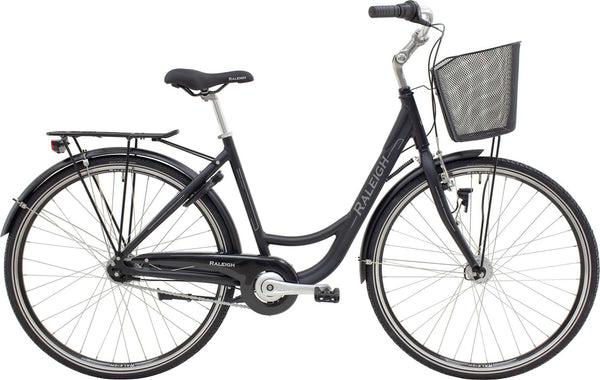 Raleigh Shopping Society Dam 52cm 7v Shimano Matt Svart