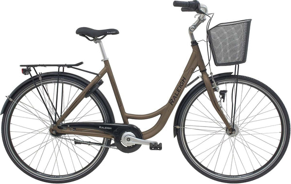 Raleigh Shopping Society Dam 52cm 7v Shimano Brun