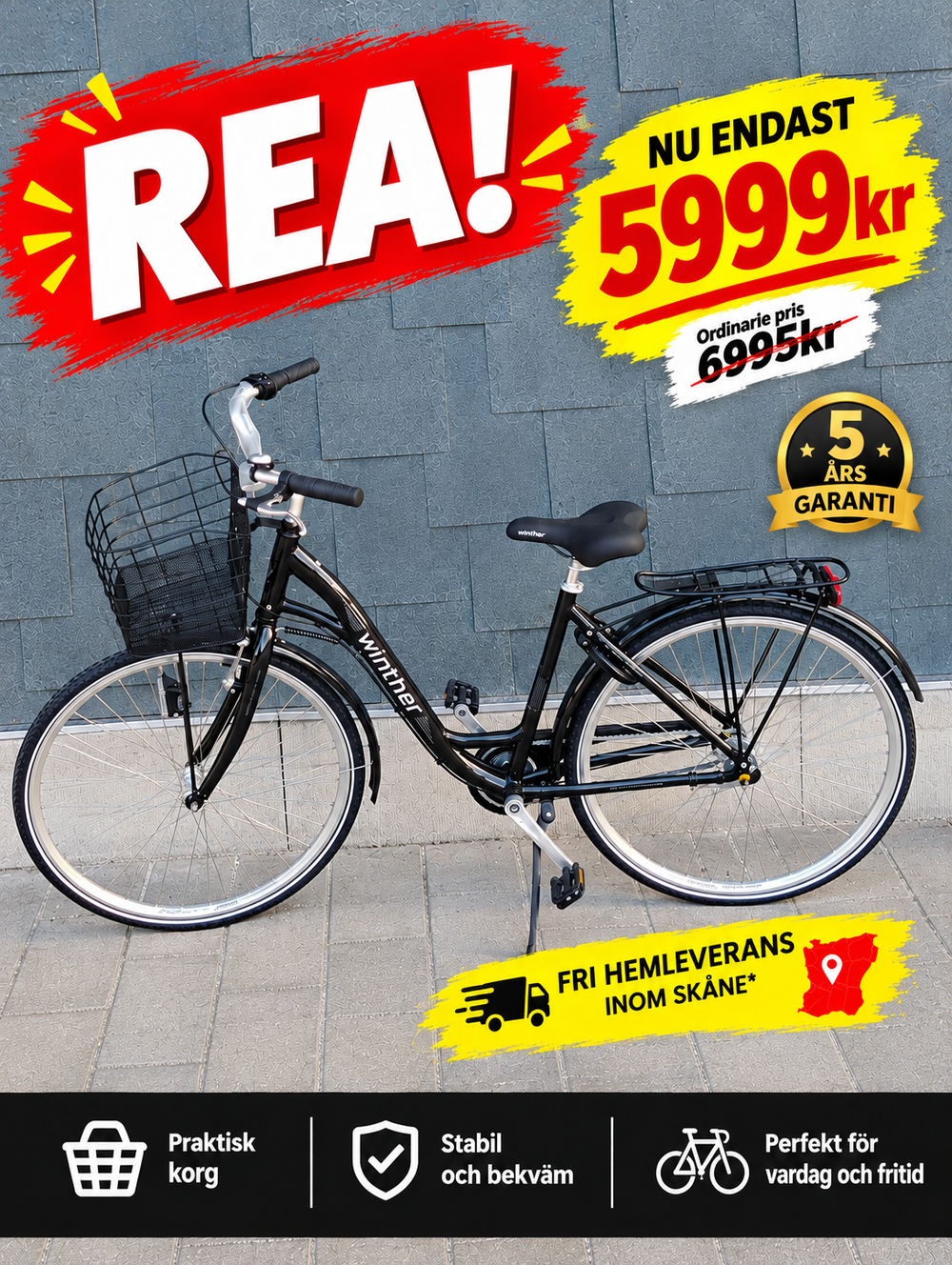 Winther Classic damcykel Shopping 3v Shimano